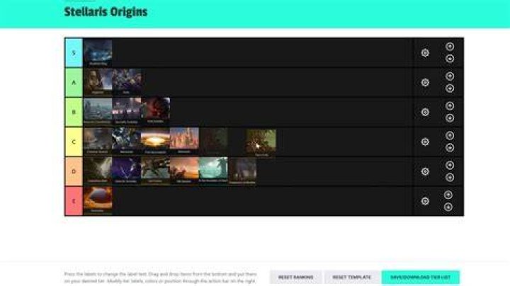 origins tier list stellaris