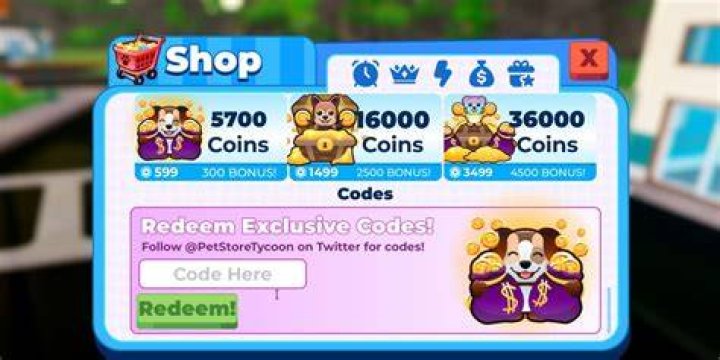 Pet Store Tycoon Codes