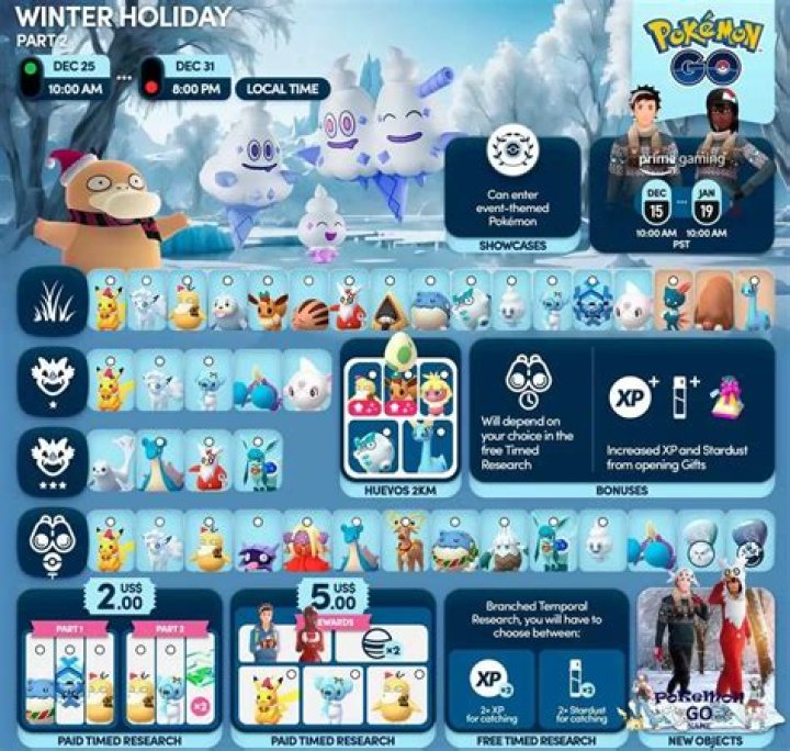 Pokemon GO Winter Holiday Stickers