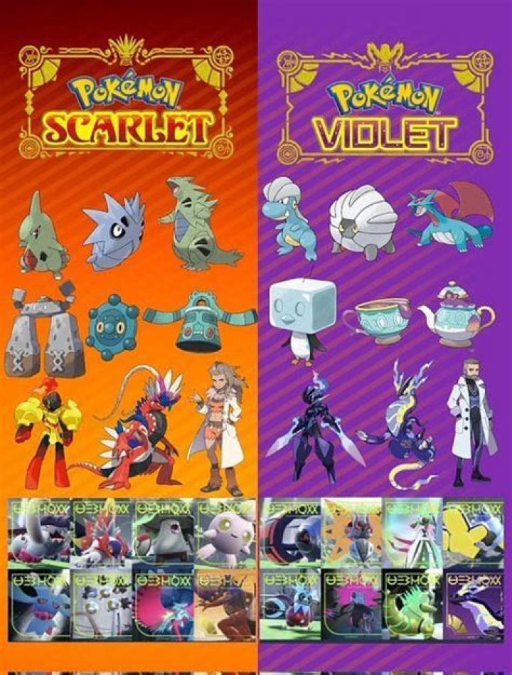 Pokemon Scarlet & Violet: All Version Exclusive Pokemon