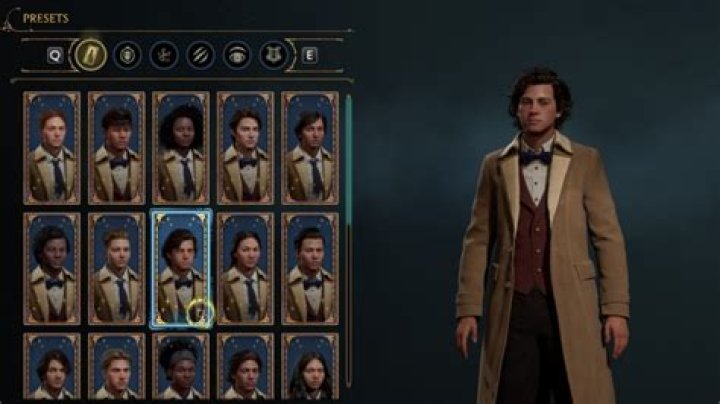 Presets Selection for Ron Weasley Character Creation in Hogwarts Legacy