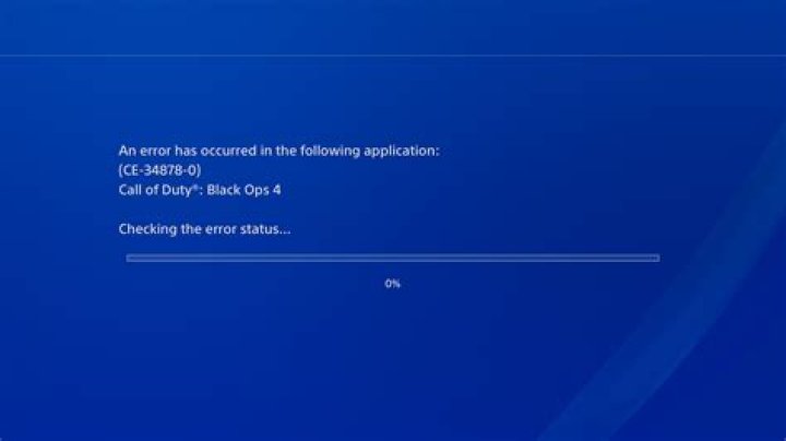 PS4 Error Code CE-34878-0 - How to Fix