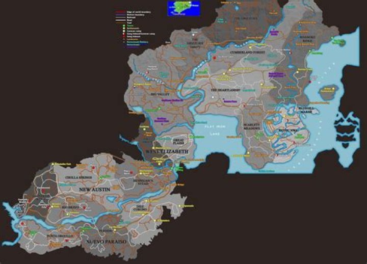 Red Dead Redemption 2 Leaks Full Map, Lacks Mexico