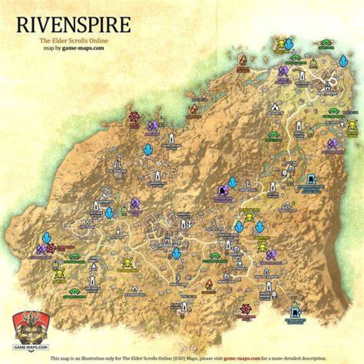 Rivenspire Skyshards Location Map The Elder Scrolls Online (ESO)
