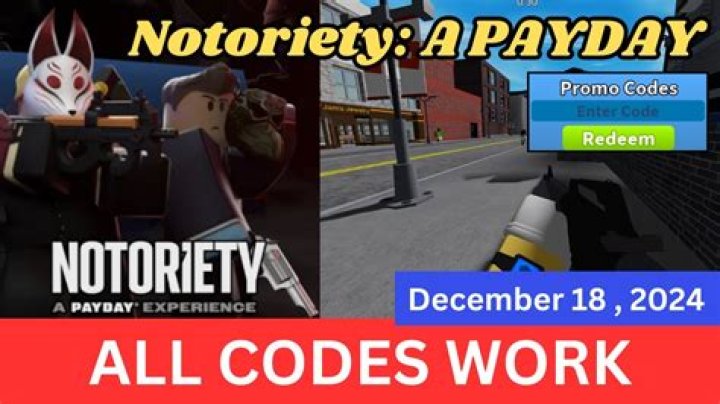 Roblox Notoriety Codes