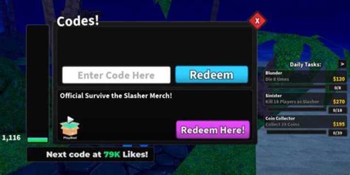 Roblox Survive the Slasher codes (February 2024)