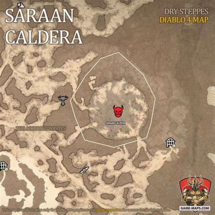 Saraan Caldera Map for Diablo 4