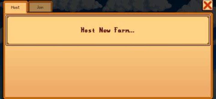 Stardew Valley highlighting host new farm.