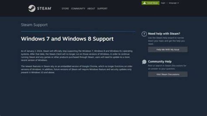 Steam Will Stop Running On Windows 7 And Windows 8.1 Soon