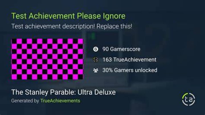 Test Achievement Please Ignore achievement/trophy guide in The Stanley Parable: Ultra Deluxe