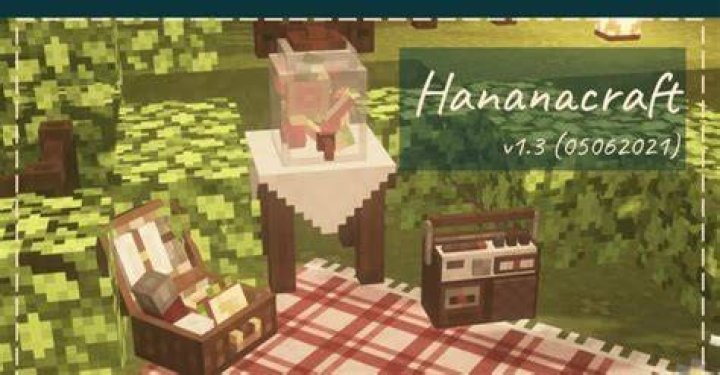 The Hananacraft texture pack in Minecraft.