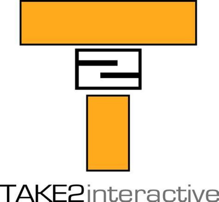 The Take-Two Interactive logo with a GTA 5 skyline behind it.