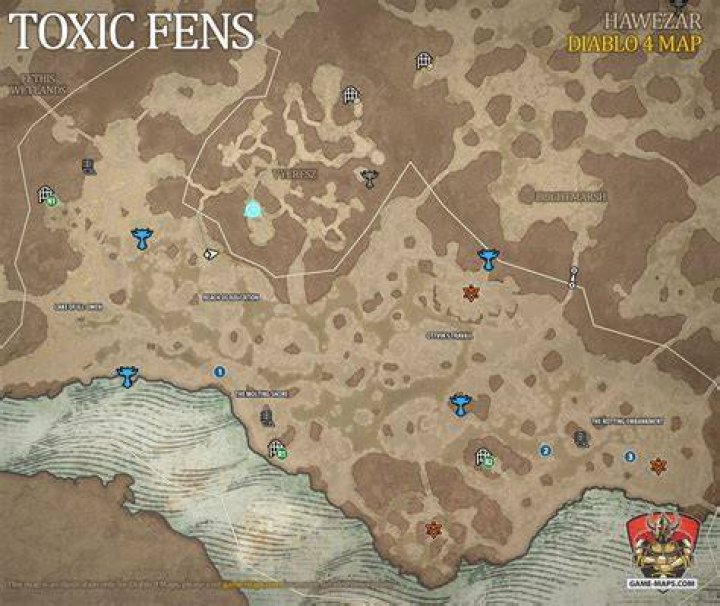 Toxic Fens Map for Diablo 4