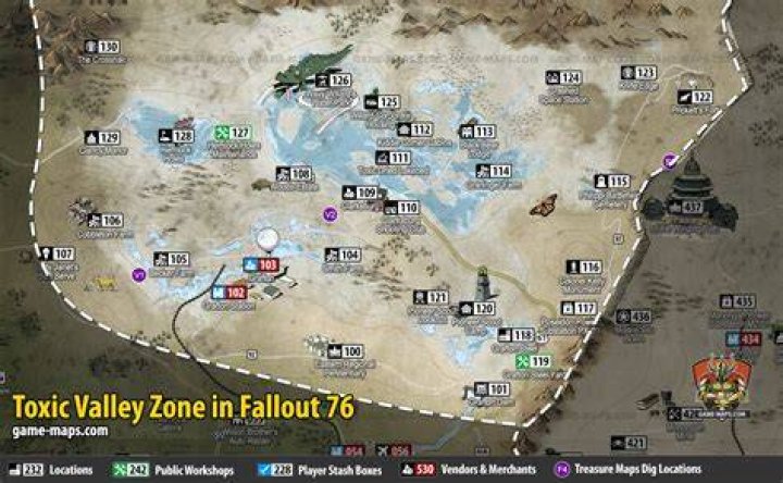 Toxic Valley Map for Fallout 76