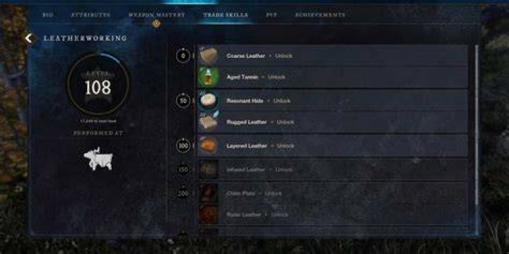 Tracking & Skinning Gathering Trade Skill - New World MMO