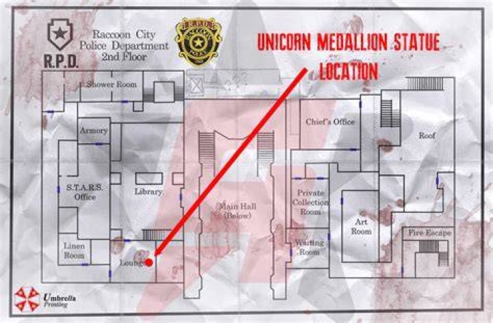 Unicorn Medallion Statue Location