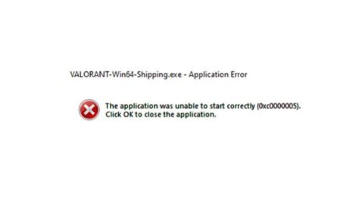 Valorant win64 Shipping Application Error Fix