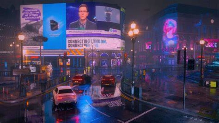Watch Dogs Legion Piccadilly Circus Disrupt Propaganda Cargo Drone