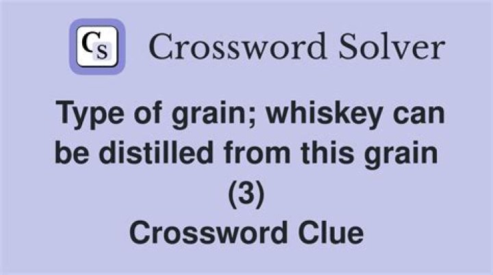 Whiskey or bread grain crossword clue answer