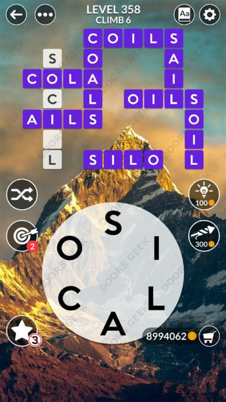 Word Collect Level 358 Answers
