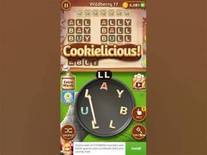 Word Cookies Celebrity Chef-Wildberry Level 8 Answers