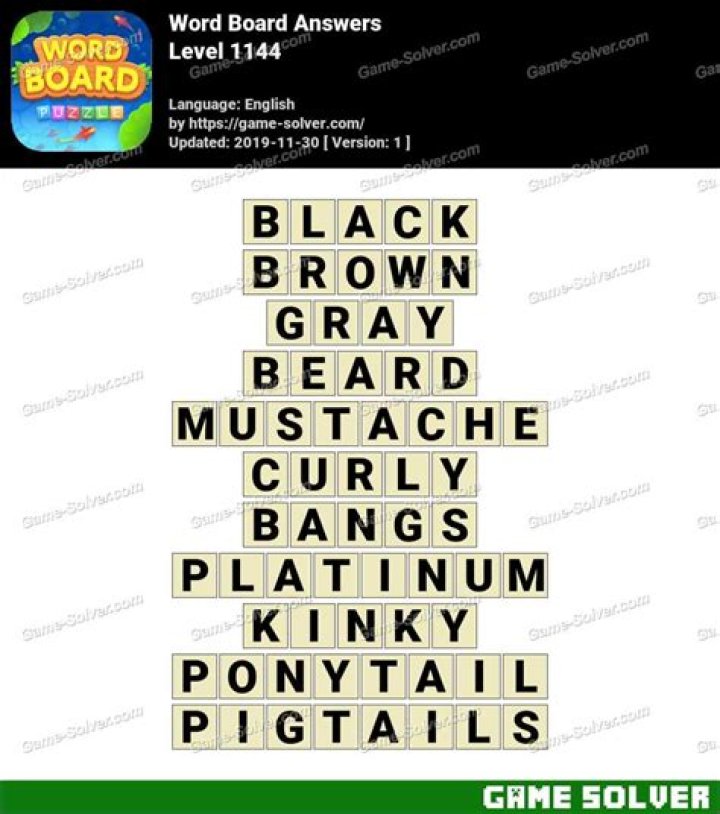Word Stacks Level 1144 Answers Word Stacks Level 1144 Answers