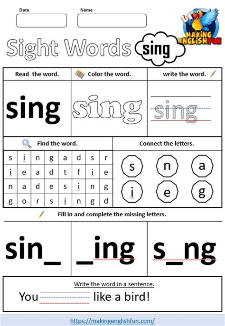 Word with string or sing Words More Answer