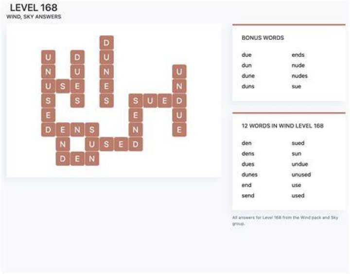 Wordscapes level 168
