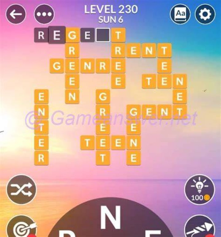 Wordscapes level 230