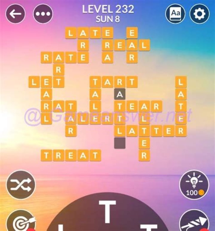 Wordscapes level 232