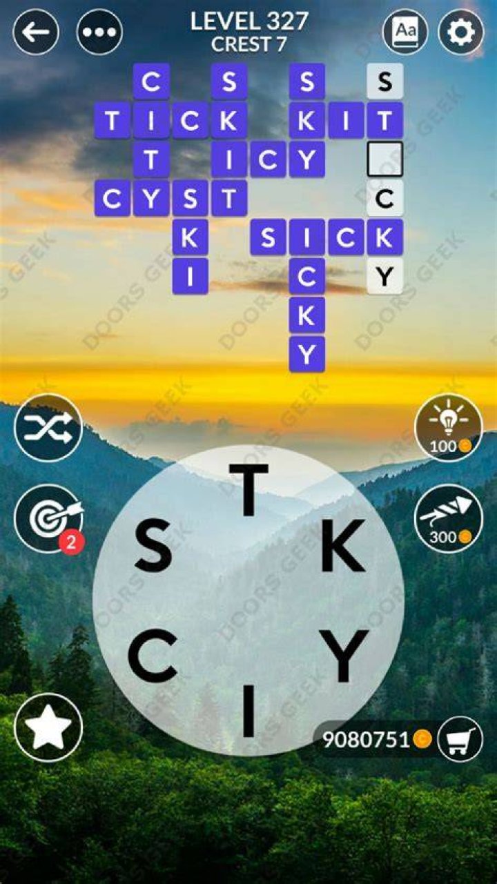 Wordscapes level 327