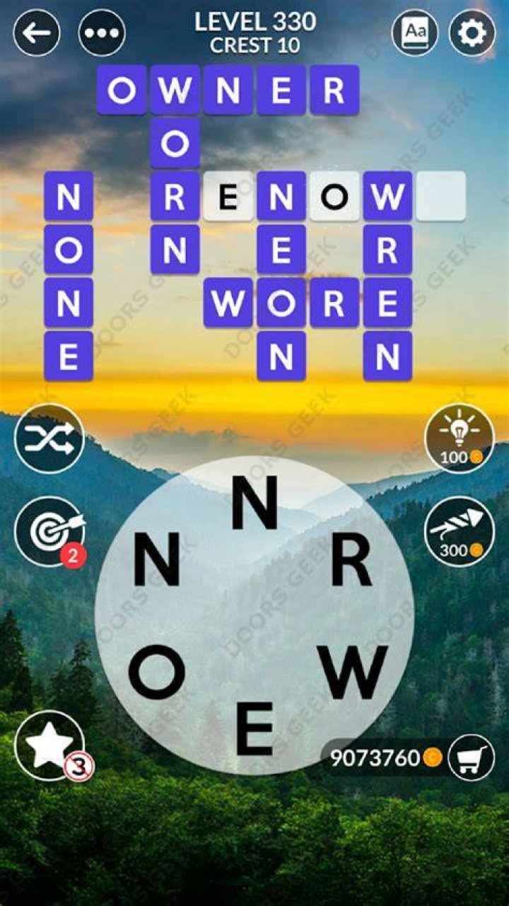 Wordscapes level 330