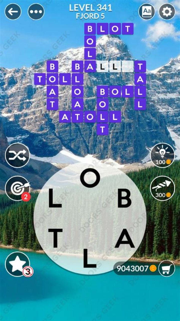 Wordscapes level 341