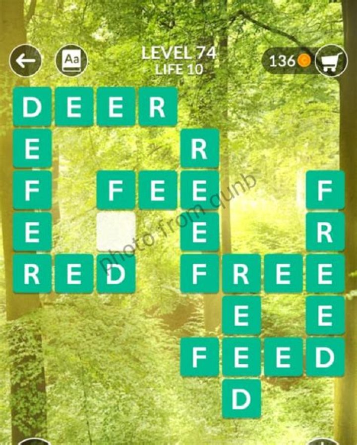 Wordscapes level 74