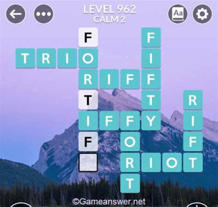 Wordscapes level 962
