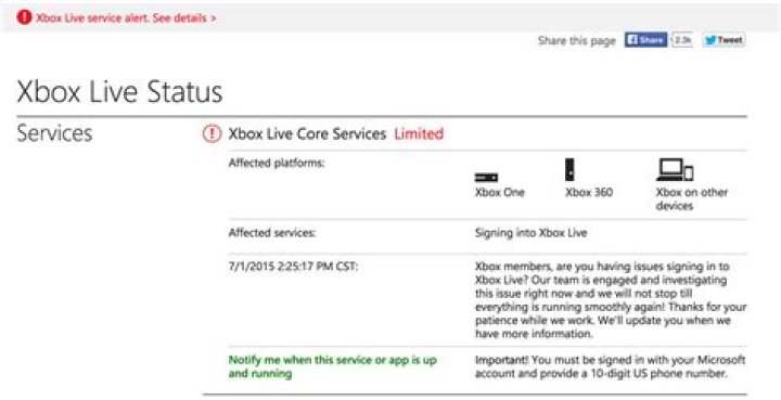 
Xbox Live Sign In Issues Affecting Some Xbox One Users